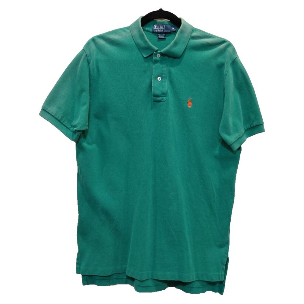 Polo Ralph Lauren Short Sleeve Polo Shirt Men's Med Green Performance Pullover - Picture 1 of 10